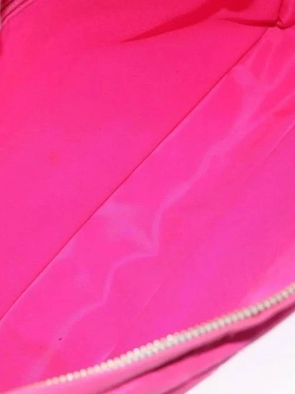 CHANEL Matelasse Chain Shoulder Bag Nylon Pink Gold CC Auth 149222